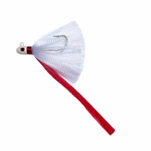 snook snacks flare hawk jig white red
