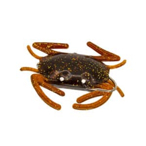 doa lures soft shell crab 2in rootbeer gold glitter